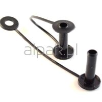 Plastic Clips Wicket black with stripe one-piece